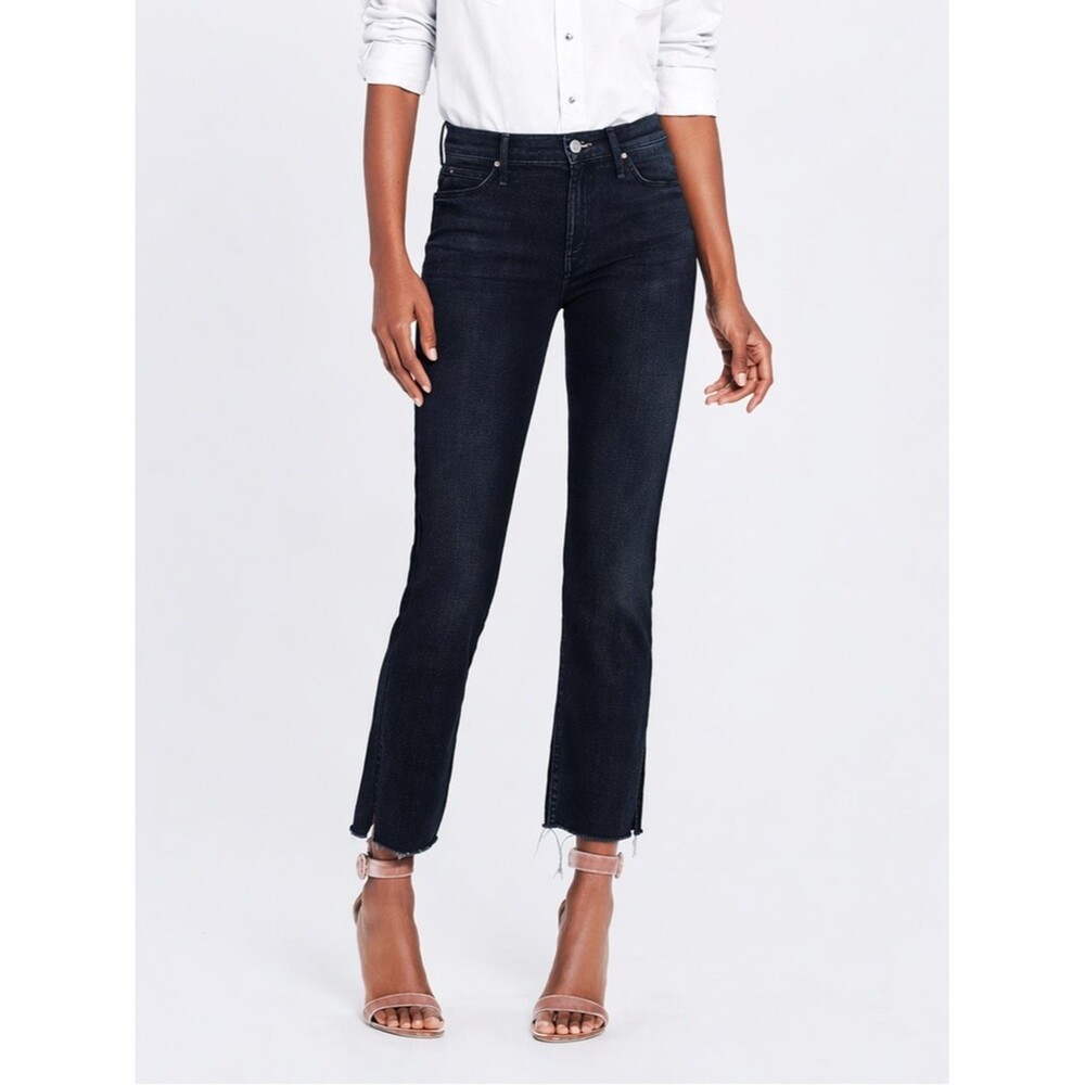 MOTHER Rascal Ankle Snippet High Rise Women's 29 Dark Wash Raw Hem Casual Chic D